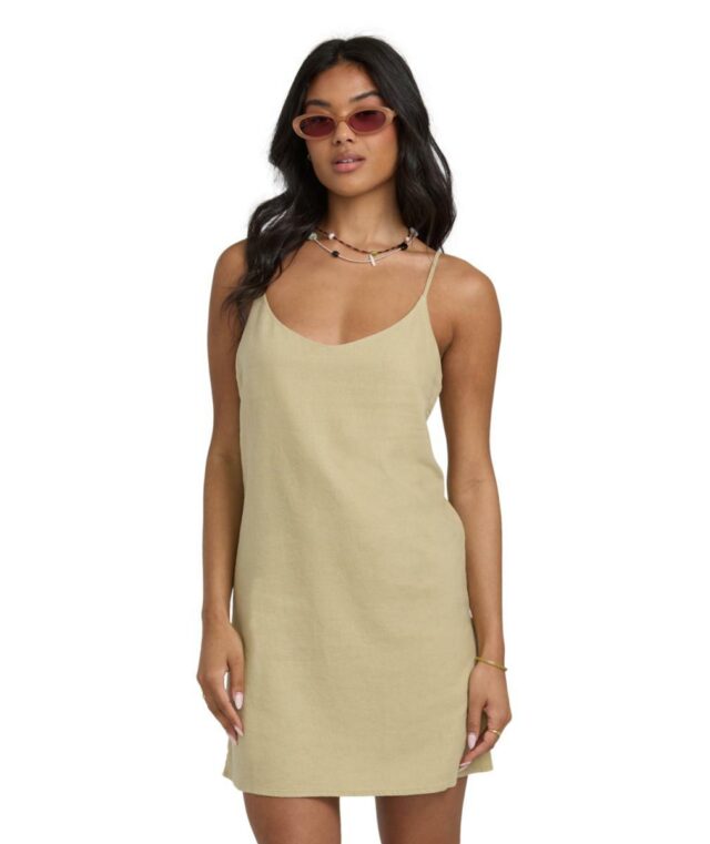 slim fit dress slacks Billabong Heart Song Dress-Pink Dream